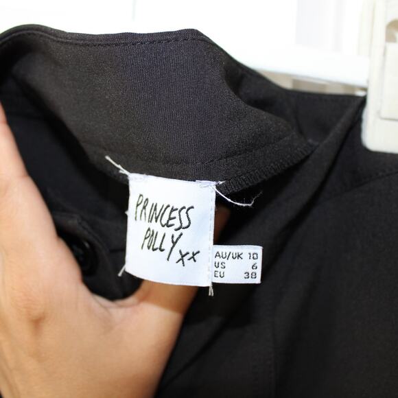 PRINCESS POLLY Kaylen Split Hem Flare Pants Black | 6 - Picture 5 of 9